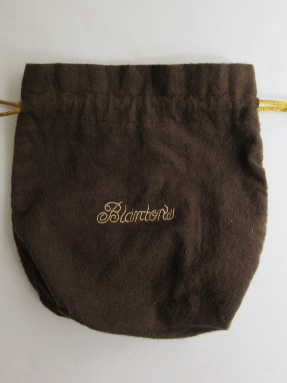 Blanton's Bourbon Whiskey Brown Dust Bag Drawstring Embroidered EMPTY